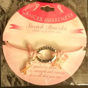 NWT Breast Cancer Awareness Pink Awareness & Hope Stretch Bracelet